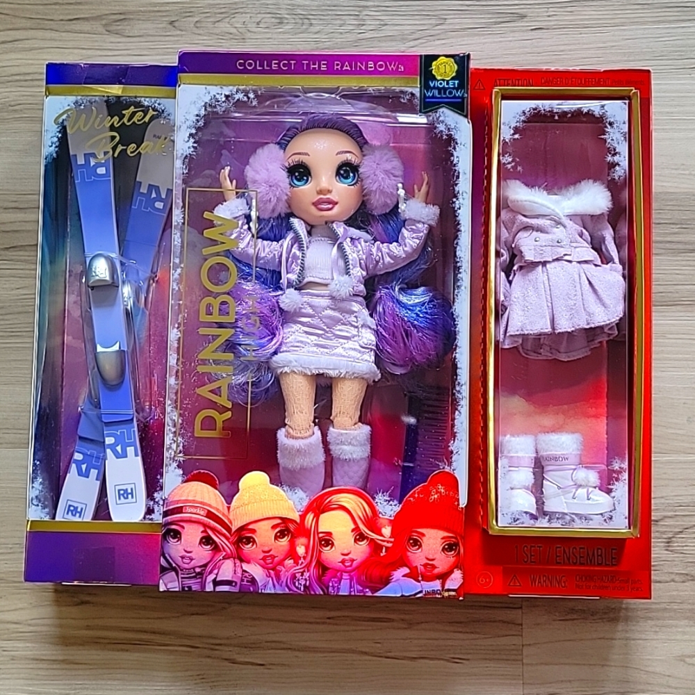 VIOLET WILLOW Winter Break Rainbow High doll - brand new in box